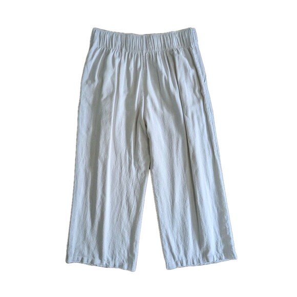 Abercrombie & Fitch White Linen Blend Pull On Pleated Pants - Picture 2 of 12